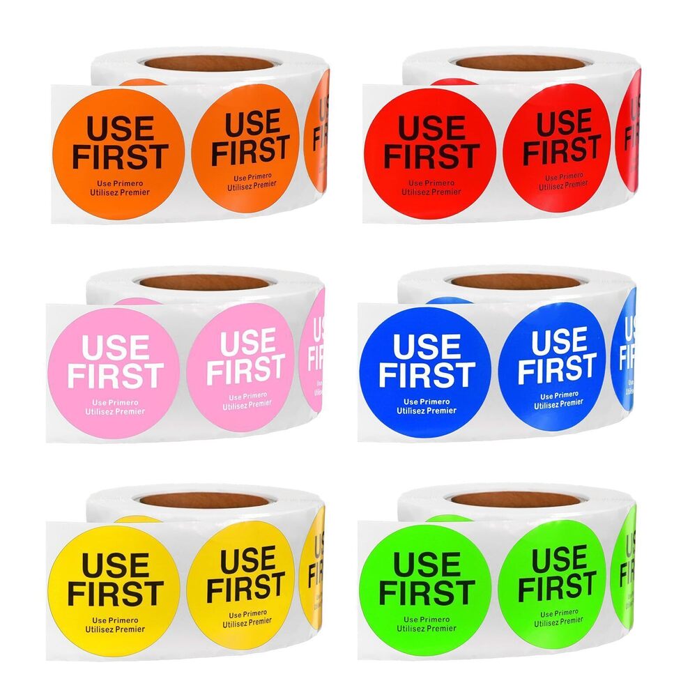 4929 3000 Pcs 1.5 Inch Use First Inventory Control Label Permanent Adhesive